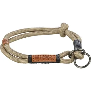 BE NORDIC halb einziehbares Halsband, sand/schwarz L: 50 cm/ o 13 mm